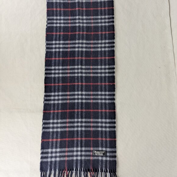 Burberry's Designer Lambswool Scarf Blue – Unisex – Timeless Cold Weather Wear - Picture 4 of 7